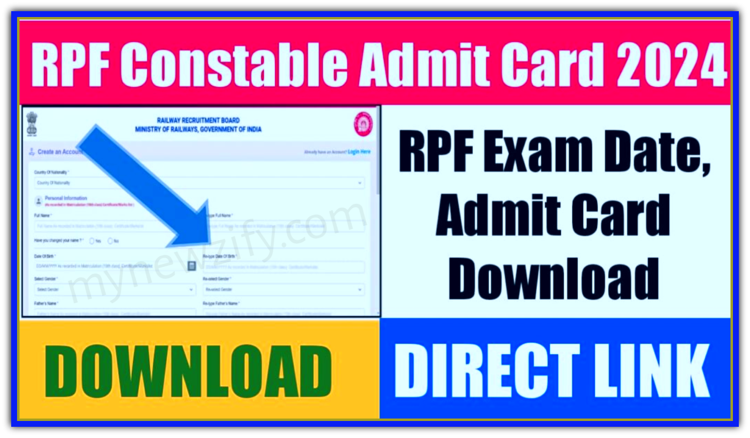 RPF Constable Admit Card 2024