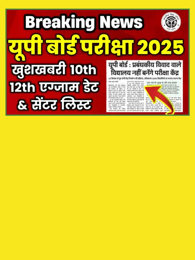 UP News: बोर्ड परीक्षा केंद्रों का सत्यापन 15 तक